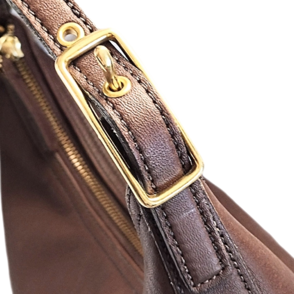 😍 Vintage Y2K Coach Legacy West Mahogany Brown Leather Hobo Bucket Shoulder Bag - Picture 8 of 12